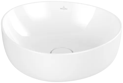 Picture of VILLEROY BOCH Antao Surface-mounted washbasin, 400 x 395 x 145 mm, White Alpin CeramicPlus, without overflow #4A7240R1
