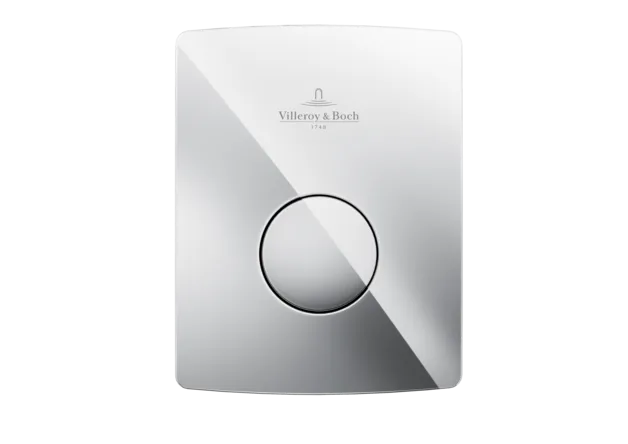 Зображення з  VILLEROY BOCH ViConnect installation systems Urinal flush plate 100SU, Single flush, Chrome #92194461