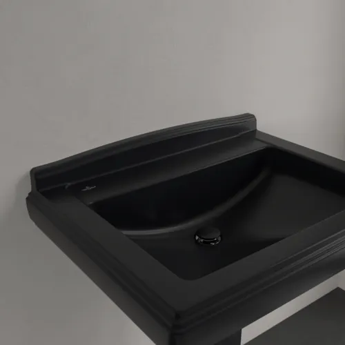 Bild von VILLEROY BOCH Hommage Waschbecken, 750 x 580 x 200 mm, Pure Black CeramicPlus, mit Überlauf #7101A1R7