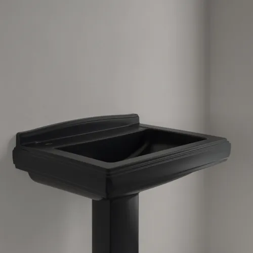 Bild von VILLEROY BOCH Hommage Waschbecken, 750 x 580 x 200 mm, Pure Black CeramicPlus, mit Überlauf #7101A1R7