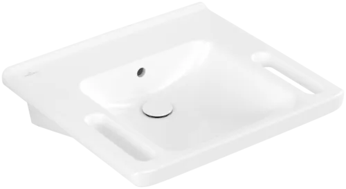 Зображення з  VILLEROY BOCH ViCare washbasin ViCare, 600 x 550 x 180 mm, white Alpine CeramicPlus, with overflow #4A6862R1