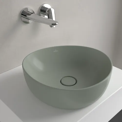 Bild von VILLEROY BOCH Antao Aufsatzwaschbecken, 400 x 395 x 145 mm, Morning Green CeramicPlus, ohne Überlauf #4A7240R8