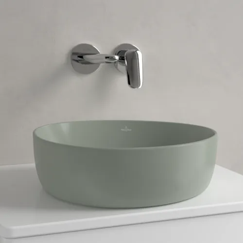 Bild von VILLEROY BOCH Antao Aufsatzwaschbecken, 400 x 395 x 145 mm, Morning Green CeramicPlus, ohne Überlauf #4A7240R8