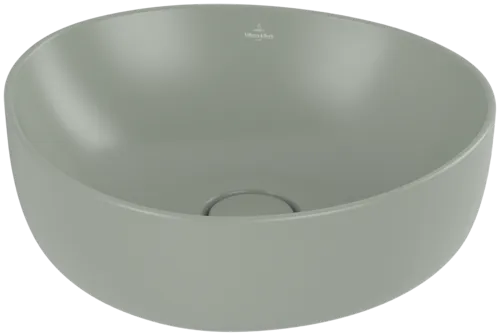 Зображення з  VILLEROY BOCH Antao Surface-mounted washbasin, 400 x 395 x 145 mm, Morning Green CeramicPlus, without overflow #4A7240R8