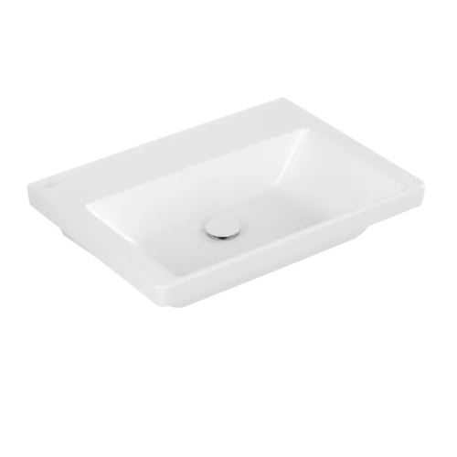 Зображення з  VILLEROY BOCH Subway 3.0 Washbasin, 650 x 470 x 165 mm, Stone White CeramicPlus, without overflow #4A7068RW