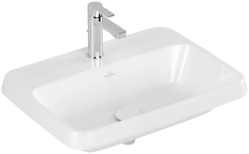 εικόνα του VILLEROY BOCH Architectura Built-in washbasin, 600 x 450 x 170 mm, White Alpin CeramicPlus, without overflow, unground #5A6761R1