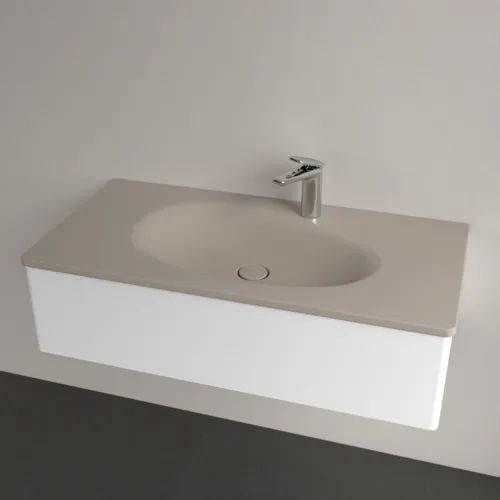 Bild von VILLEROY BOCH Antao Schrankwaschtisch, 1000 x 500 x 150 mm, Almond CeramicPlus, mit verdecktem Überlauf #4A76ABAM