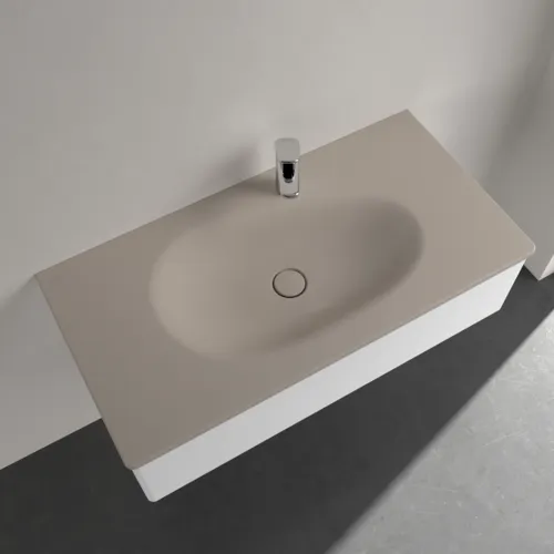 Bild von VILLEROY BOCH Antao Schrankwaschtisch, 1000 x 500 x 150 mm, Almond CeramicPlus, mit verdecktem Überlauf #4A76ABAM