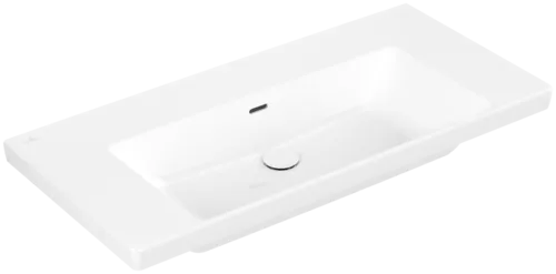 Зображення з  VILLEROY BOCH Subway 3.0 Vanity washbasin, 1000 x 470 x 165 mm, White Alpin CeramicPlus, with overflow, unground #4A70A6R1