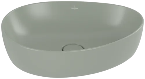 Зображення з  VILLEROY BOCH Antao Surface-mounted washbasin, 510 x 400 x 146 mm, Morning Green CeramicPlus, without overflow #4A7351R8