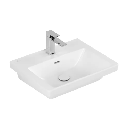 Picture of VILLEROY BOCH Subway 3.0 Washbasin, 550 x 440 x 165 mm, Stone White CeramicPlus, with overflow #4A7055RW