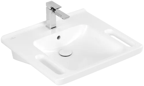 εικόνα του VILLEROY BOCH ViCare washbasin ViCare, 600 x 550 x 180 mm, white Alpin AntiBac CeramicPlus, with overflow #4A6860T2