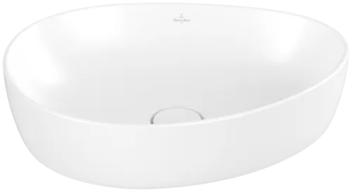 Picture of VILLEROY BOCH Antao Surface-mounted washbasin, 510 x 400 x 146 mm, Stone White CeramicPlus, without overflow #4A7351RW