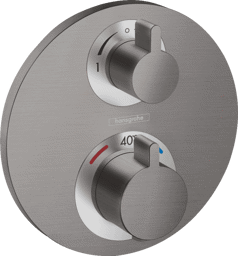 Bild von HANSGROHE Ecostat S Thermostat Unterputz für 2 Verbraucher #15758340 - Brushed Black Chrome