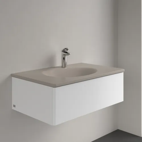 Bild von VILLEROY BOCH Antao Schrankwaschtisch, 800 x 500 x 150 mm, Almond CeramicPlus, mit verdecktem Überlauf #4A7584AM