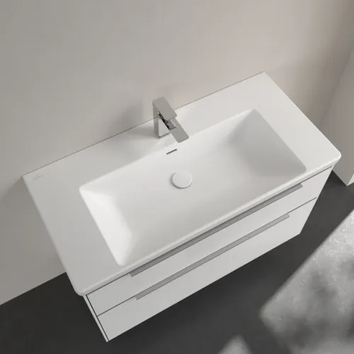 Bild von VILLEROY BOCH Subway 3.0 Schrankwaschtisch, 1000 x 470 x 165 mm, Stone White CeramicPlus, mit Überlauf #4A70A5RW