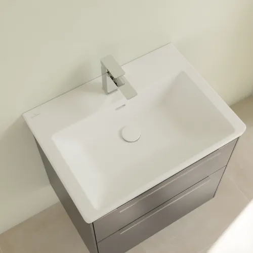 VILLEROY BOCH Subway 3.0 Waschbecken, 650 x 470 x 165 mm, Stone White CeramicPlus, mit Überlauf #4A7065RW, Bild 7