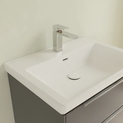 VILLEROY BOCH Subway 3.0 Waschbecken, 650 x 470 x 165 mm, Stone White CeramicPlus, mit Überlauf #4A7065RW, Bild 13