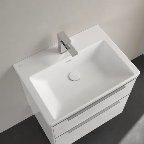 VILLEROY BOCH Subway 3.0 Waschbecken, 650 x 470 x 165 mm, Stone White CeramicPlus, mit Überlauf #4A7065RW, Bild 4