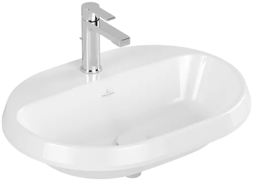 VILLEROY BOCH Architectura Built-in washbasin, 600 x 450 x 170 mm, White Alpin CeramicPlus, without overflow, unground #5A6661R1 resmi