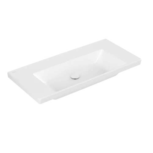 VILLEROY BOCH Subway 3.0 Vanity washbasin, 1000 x 470 x 165 mm, Stone White CeramicPlus, without overflow #4A70A3RW resmi