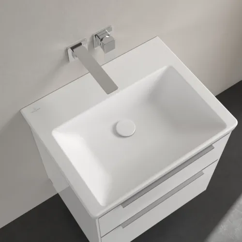 Bild von VILLEROY BOCH Subway 3.0 Waschbecken, 600 x 470 x 165 mm, Stone White CeramicPlus, ohne Überlauf #4A7063RW