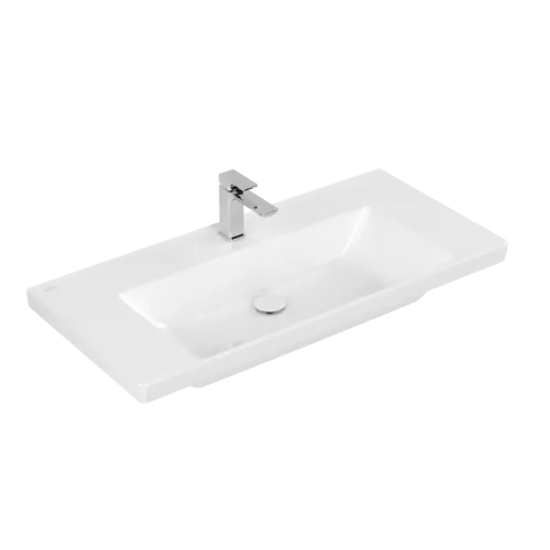 Зображення з  VILLEROY BOCH Subway 3.0 Vanity washbasin, 1000 x 470 x 165 mm, White Alpin, without overflow #4A70A201
