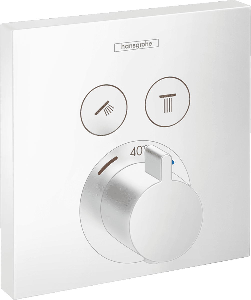 Bild von HANSGROHE ShowerSelect Thermostat Unterputz für 2 Verbraucher #15763700 - Mattweiß