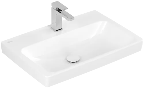 VILLEROY BOCH Architectura Washbasin, 650 x 445 x 165 mm, White Alpin AntiBac CeramicPlus, without overflow, ground #4A87KLT2 resmi