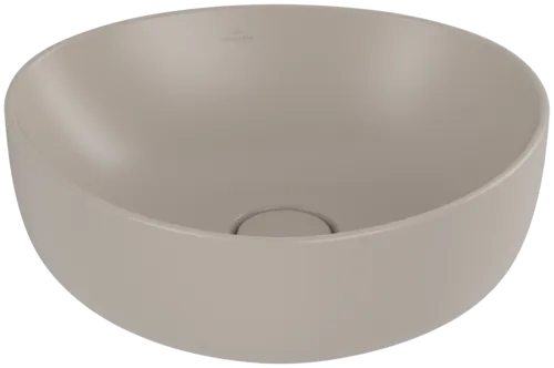 Зображення з  VILLEROY BOCH Antao Surface-mounted washbasin, 400 x 395 x 145 mm, Almond CeramicPlus, without overflow #4A7240AM