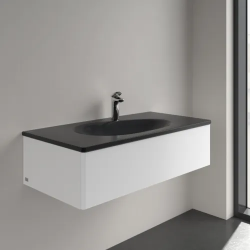 Bild von VILLEROY BOCH Antao Schrankwaschtisch, 1000 x 500 x 150 mm, Pure Black CeramicPlus, ohne Überlauf #4A76A2R7
