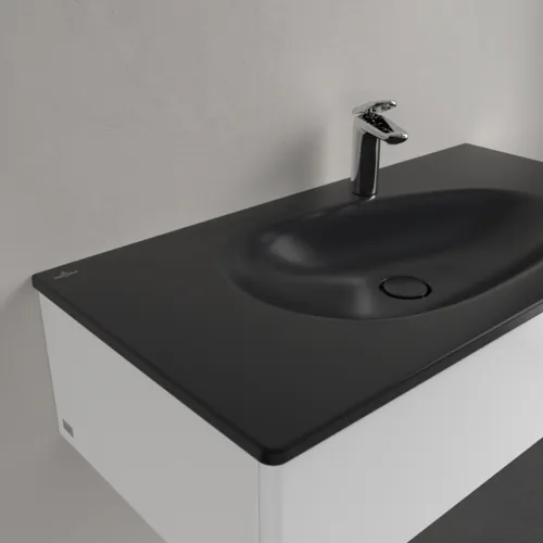 Bild von VILLEROY BOCH Antao Schrankwaschtisch, 1000 x 500 x 150 mm, Pure Black CeramicPlus, ohne Überlauf #4A76A2R7