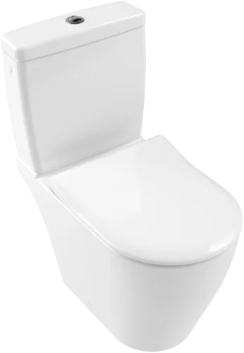 VILLEROY BOCH Avento Washdown toilet for close-coupled WC-suite, rimless, floor-standing, White Alpin CeramicPlus #5644R0R1 resmi