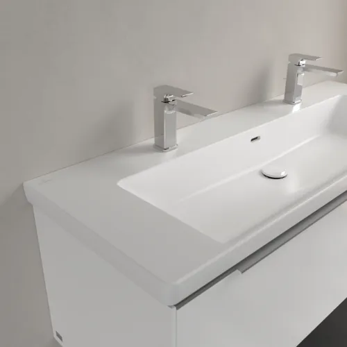 Bild von VILLEROY BOCH Subway 3.0 Schrankwaschtisch, 1300 x 475 x 170 mm, Stone White CeramicPlus, mit Überlauf #4A70D4RW