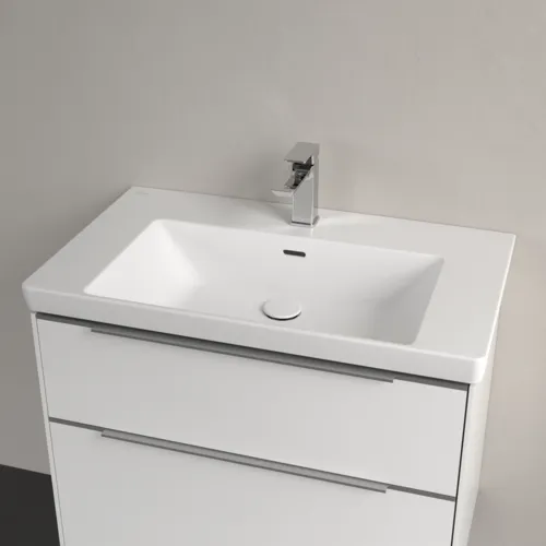 Bild von VILLEROY BOCH Subway 3.0 Schrankwaschtisch, 800 x 470 x 165 mm, Stone White CeramicPlus, mit Überlauf #4A7080RW