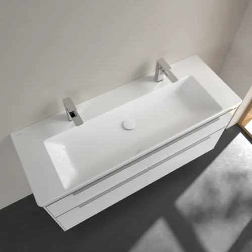 VILLEROY BOCH Subway 3.0 Schrankwaschtisch, 1300 x 475 x 170 mm, Weiß Alpin CeramicPlus, ohne Überlauf #4A70D1R1, Bild 4