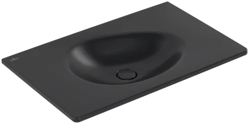 Picture of VILLEROY BOCH Antao Vanity washbasin, 800 x 500 x 150 mm, Pure Black CeramicPlus, without overflow #4A7583R7