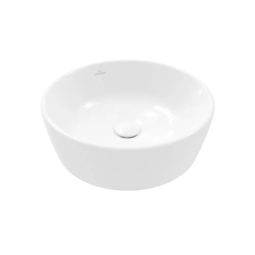 Bild von VILLEROY BOCH Architectura Aufsatzwaschbecken, 450 x 450 x 155 mm, Weiß Alpin CeramicPlus, mit Überlauf #5A2545R1