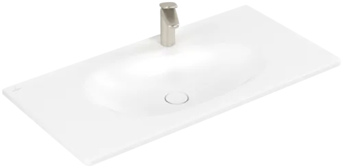 Зображення з  VILLEROY BOCH Antao Vanity washbasin, 1000 x 500 x 150 mm, Stone White CeramicPlus, with concealed overflow #4A76ABRW