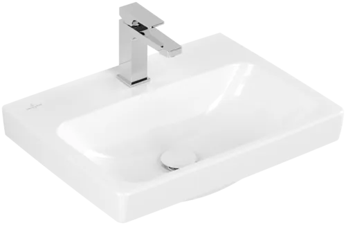 VILLEROY BOCH Architectura Washbasin, 550 x 420 x 165 mm, White Alpin AntiBac CeramicPlus, without overflow, ground #4A87MLT2 resmi