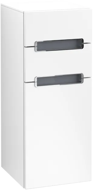 εικόνα του VILLEROY BOCH Subway 2.0 Side cabinet, 1 door, 2 drawers, 356 x 857 x 370 mm, White Matt / Glass Silver Grey #A7121RMS