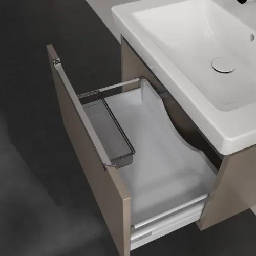 VILLEROY BOCH Subway 2.0 Waschbeckenunterschrank, 1 Auszug, 637 x 420 x 454 mm, Truffle Grey #A68810VG, Bild 6