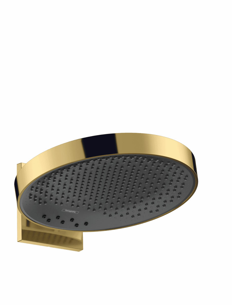 Зображення з  HANSGROHE Rainfinity Overhead shower 360 3jet with wall connector Polished Gold Optic 26234990