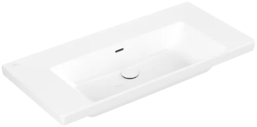 Зображення з  VILLEROY BOCH Subway 3.0 Vanity washbasin, 1000 x 470 x 165 mm, White Alpin, with overflow, unground #4A70A601