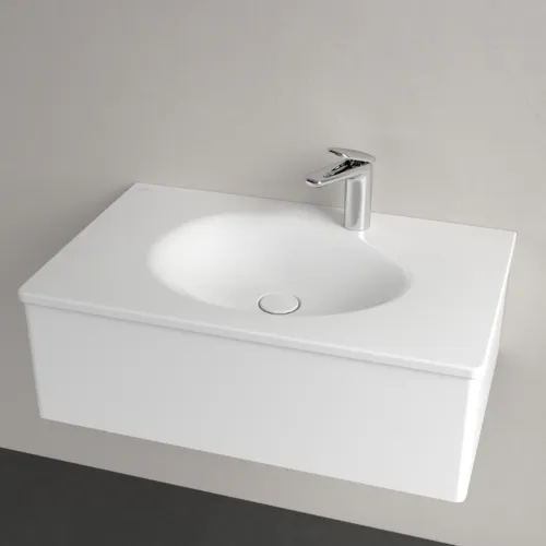 Bild von VILLEROY BOCH Antao Schrankwaschtisch, 800 x 500 x 150 mm, Stone White CeramicPlus, ohne Überlauf #4A7581RW