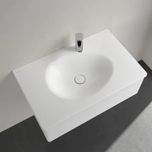 Bild von VILLEROY BOCH Antao Schrankwaschtisch, 800 x 500 x 150 mm, Stone White CeramicPlus, ohne Überlauf #4A7581RW