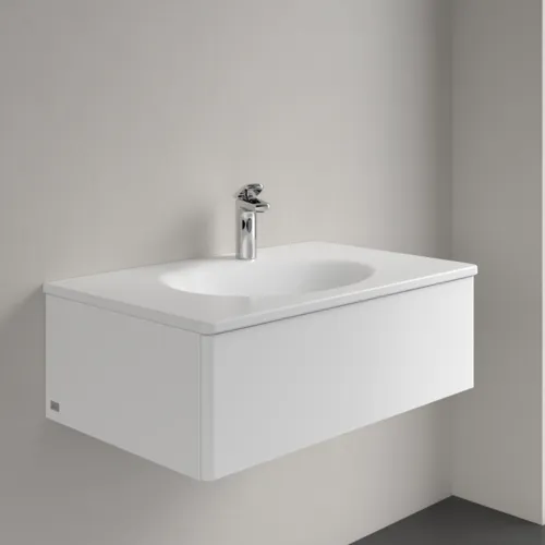 Bild von VILLEROY BOCH Antao Schrankwaschtisch, 800 x 500 x 150 mm, Stone White CeramicPlus, ohne Überlauf #4A7581RW