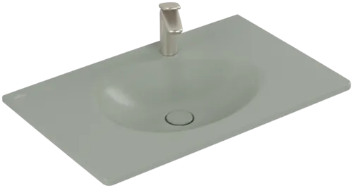 Picture of VILLEROY BOCH Antao Vanity washbasin, 800 x 500 x 150 mm, Morning Green CeramicPlus, without overflow #4A7581R8