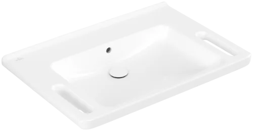 Зображення з  VILLEROY BOCH ViCare washbasin ViCare, 800 x 550 x 180 mm, white Alpine, with overflow #4A688201