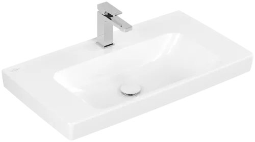 Зображення з  VILLEROY BOCH Architectura Washbasin, 800 x 455 x 165 mm, White Alpin, without overflow #4A878101